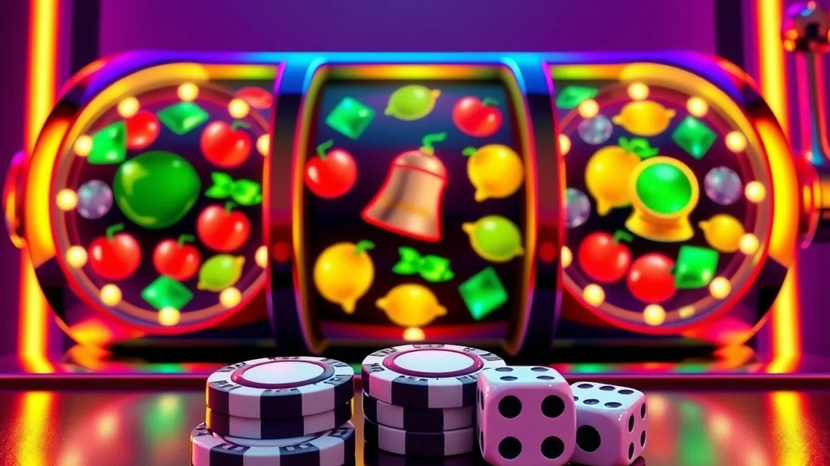 Rouleaux de machine à sous avec fruits et gemmes, jeux Jackpot Bob